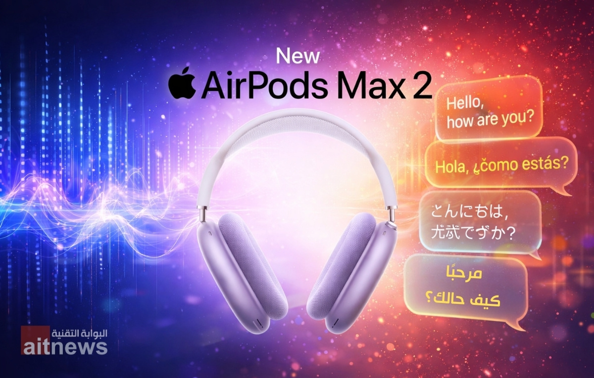آبل تكشف عن AirPods Max 2.. معالج جديد وترجمة فورية بالذكاء الاصطناعي