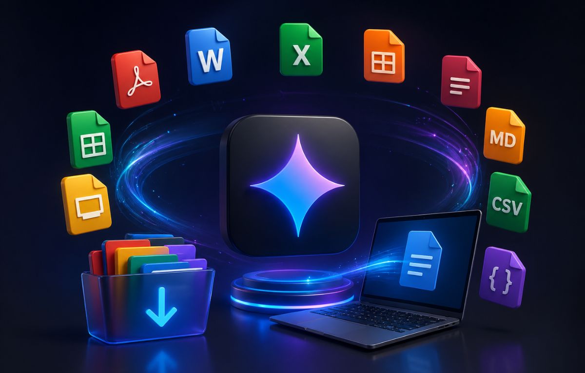 جوجل تتيح إنشاء ملفات جاهزة للتنزيل مباشرةً داخل Gemini