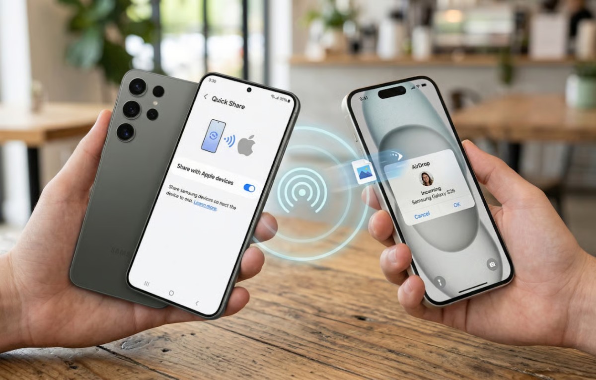 سامسونج توسّع دعم ميزة AirDrop لتبادل الملفات مع هواتف آيفون