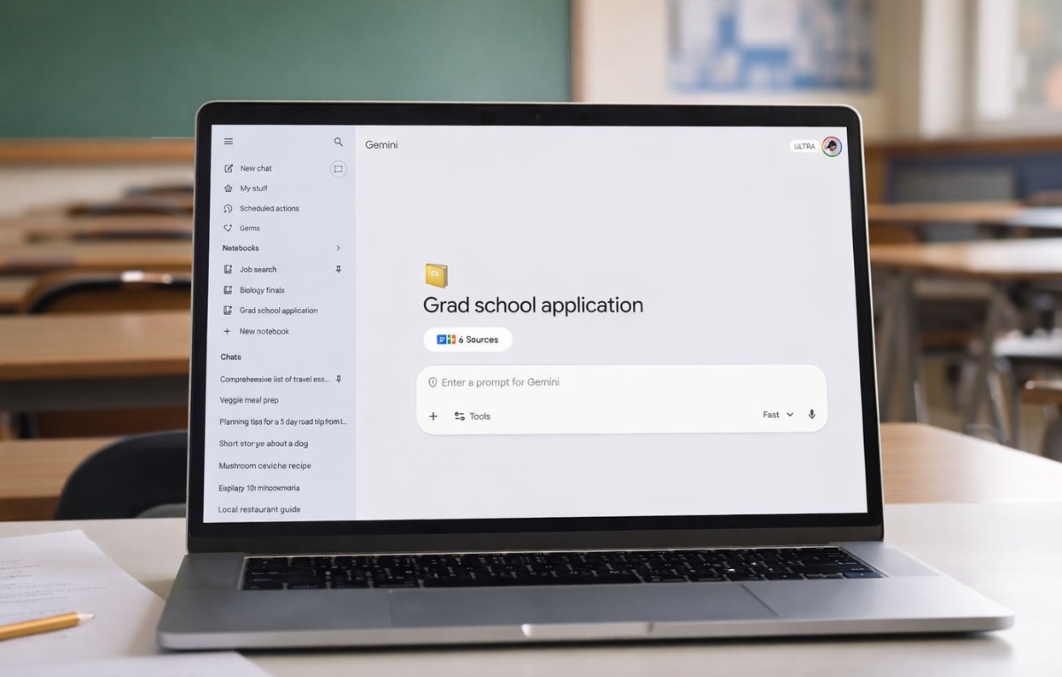 جوجل تضيف ميزة الدفاتر إلى Gemini لتجميع الملفات والمحادثات في مكانٍ واحد
