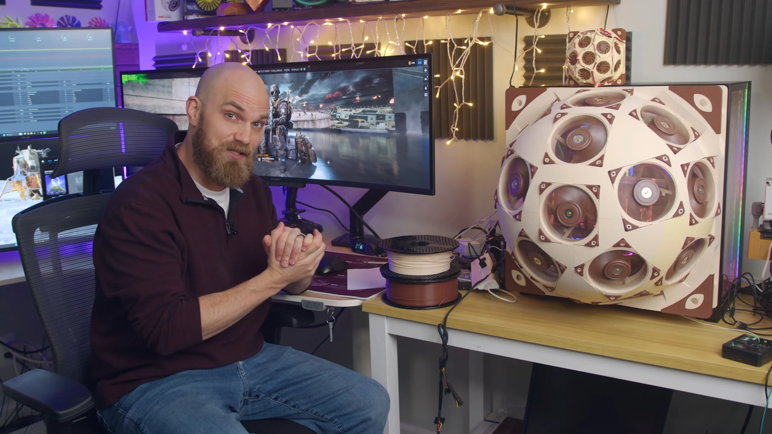 يوتيوبر بنى نظام تبريد بـ15 مروحة وخفّض حرارة المعالج 20 درجة!