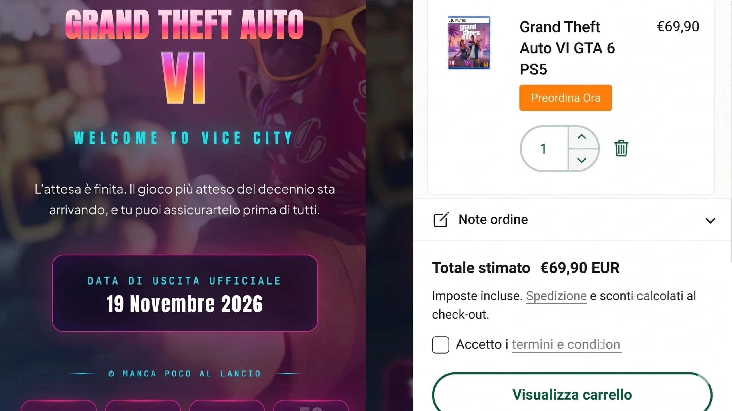 متجر فتح الطلبات المُسبقة لـGTA 6 والنسخ نفدت فورًا بسعر 69.99 يورو