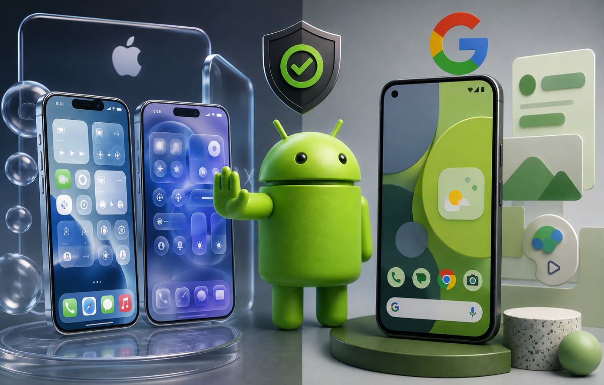 جوجل تنفي تقليد تصميم iOS الجديد في أندرويد