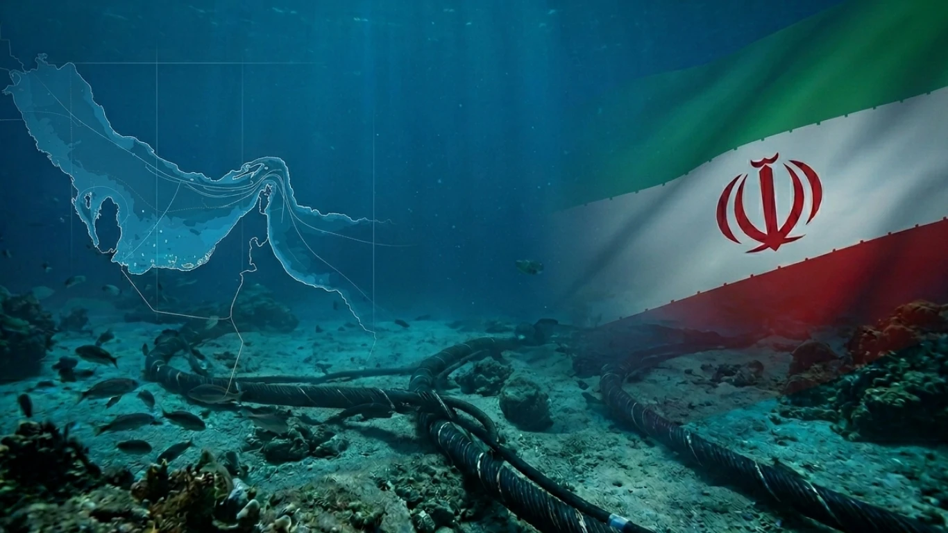 إعلام إيراني يطرح فرض سيطرة على كابلات الاتصالات والإنترنت بمضيق هرمز