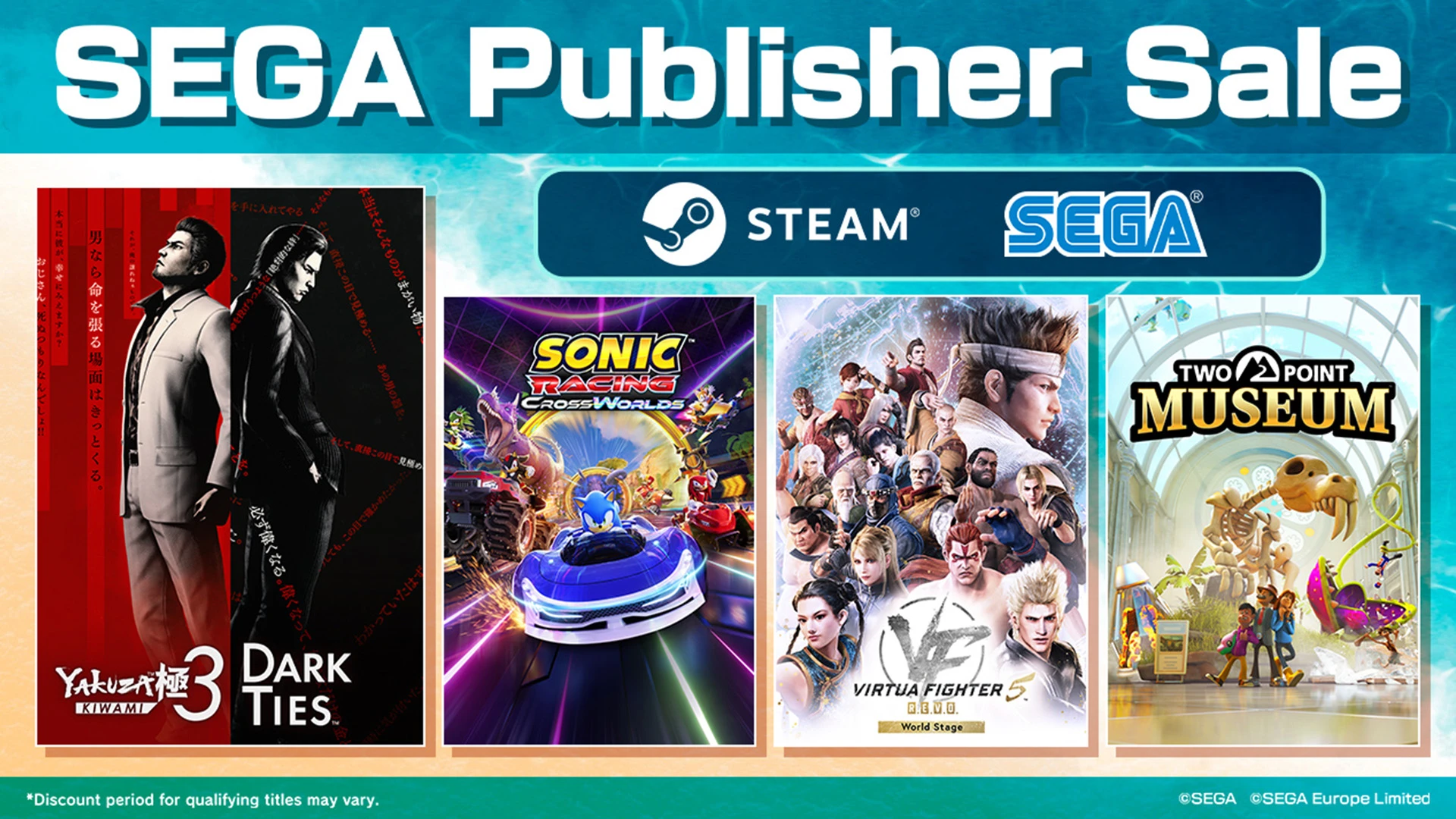 سيجا تُطلق حملة تخفيضات SEGA Publisher Sale عبر متجر ستيم