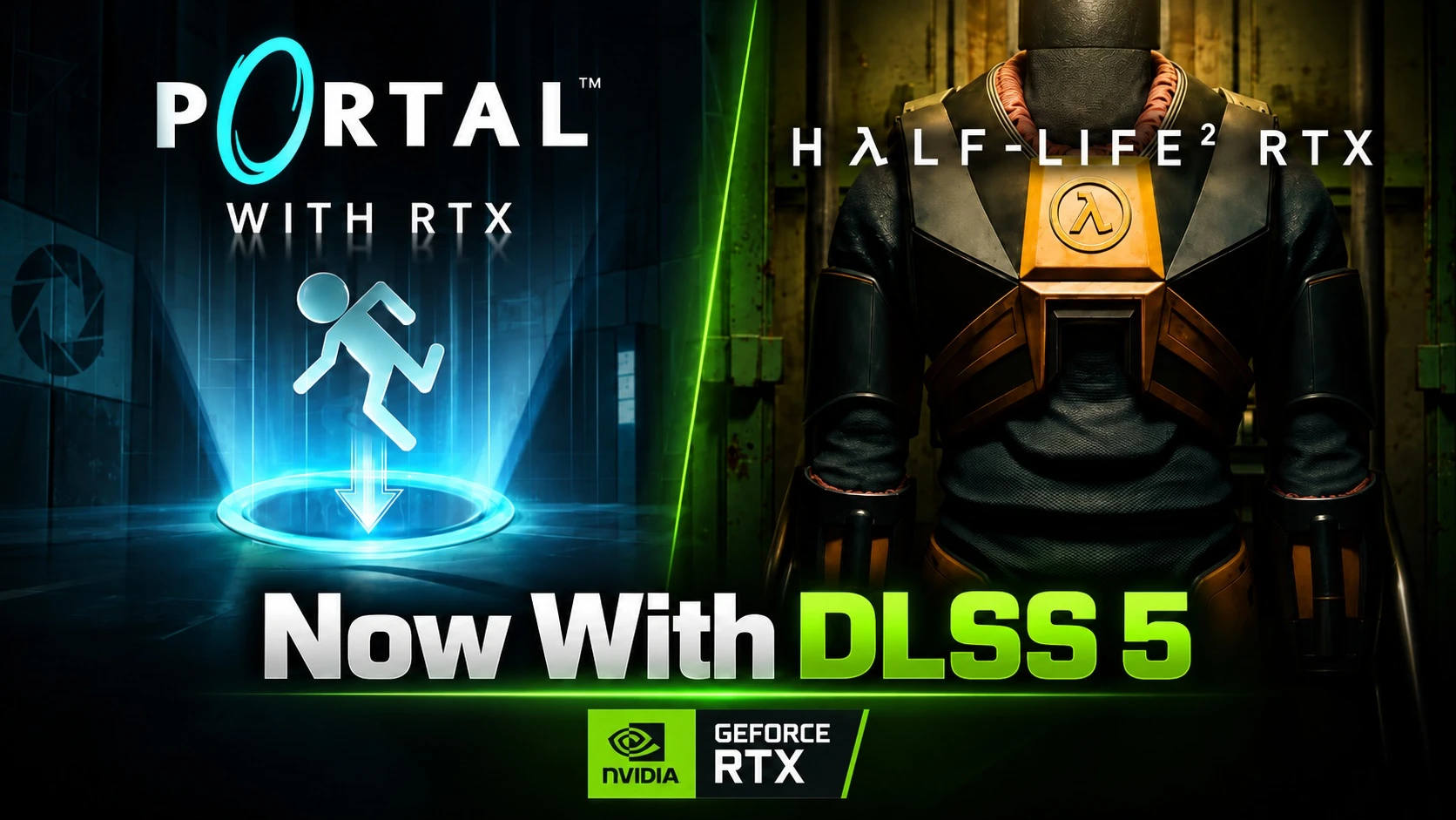 NVIDIA تضيف تقنية DLSS 5 إلى لعبتي Portal وHalf-Life 2